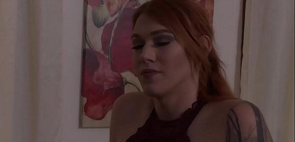  Redhead transsexual pussy banging busty babe